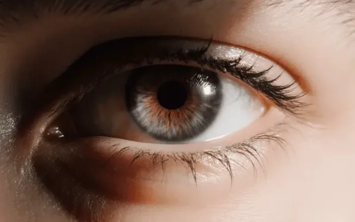 œil mi-lumière mi-ombre